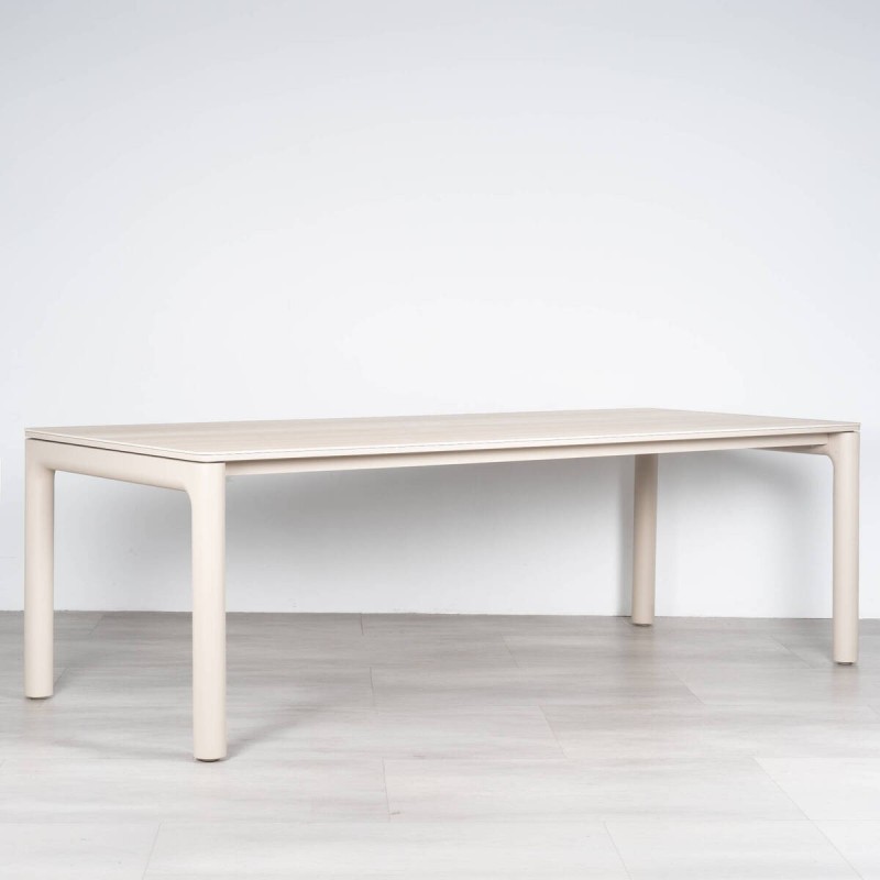 Mesa de Comedor de Exterior Tolo Rectangular Cerámica Beige Arena 240 cm