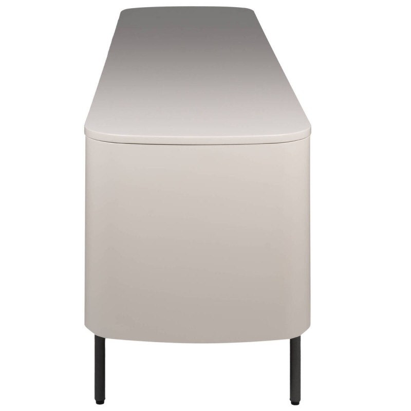 Mesa de tv beige lacado mate con detalles en gris 178x40x58cm