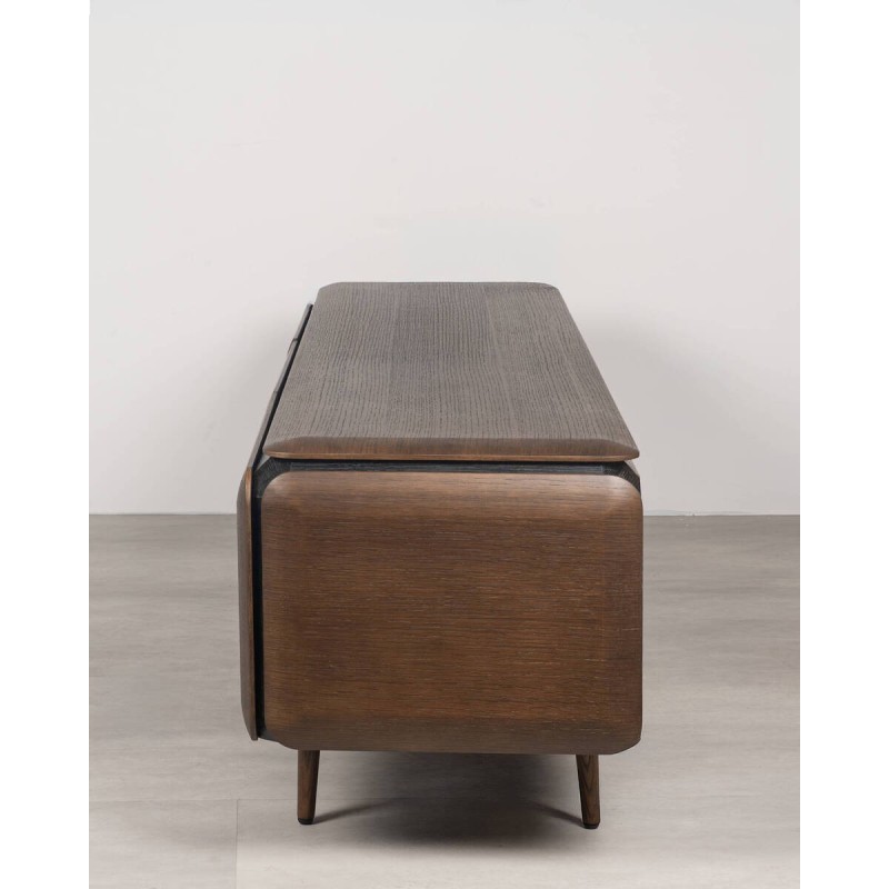 Mueble TV madera roble ahumado – Teresa 180 cm