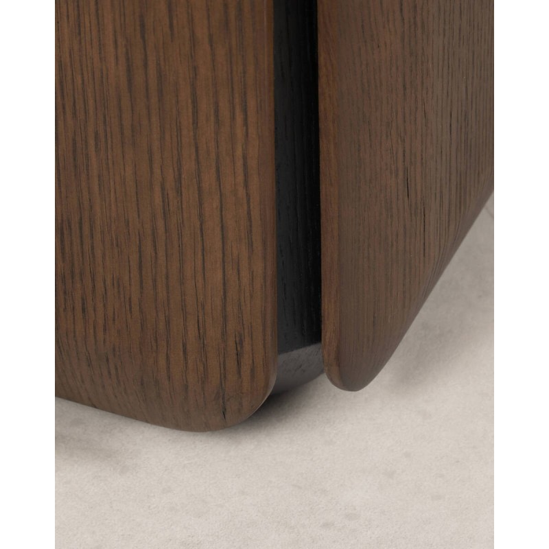 Mesa de comedor Teresa de dos patas con detalles en negro 200cm