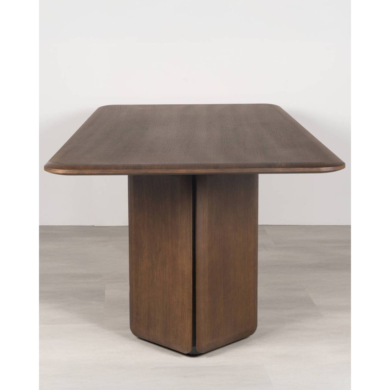 Mesa de comedor Teresa de dos patas con detalles en negro 200cm