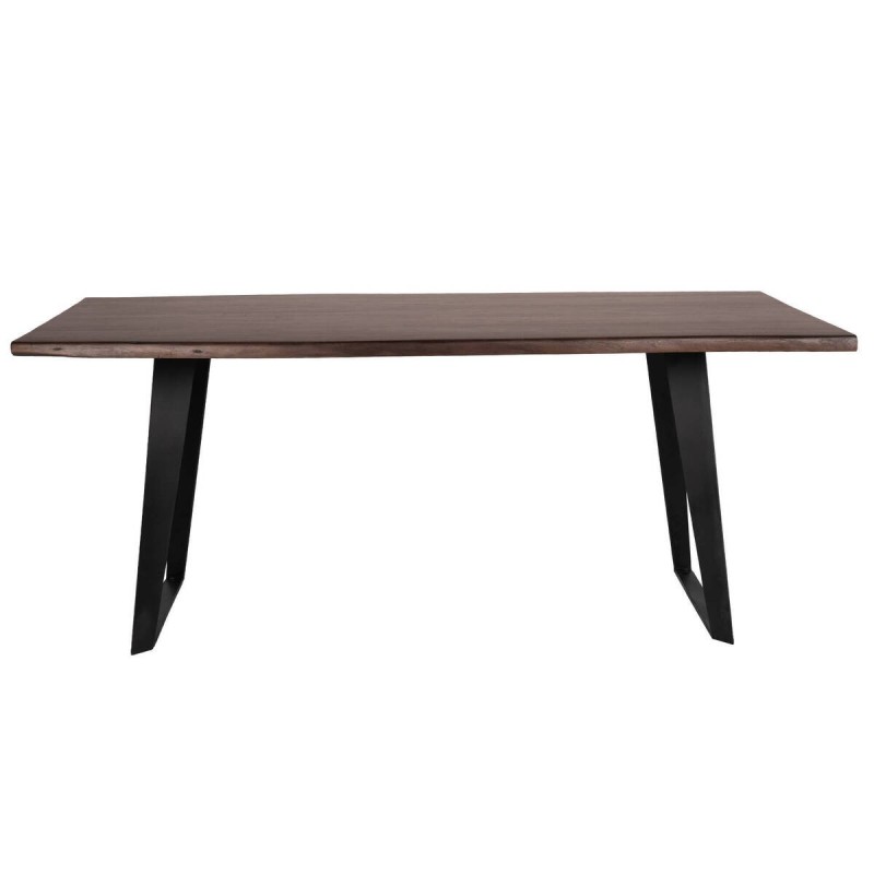 MESA DE COMEDOR MILLER MADERA RECICLADA - PATAS METAL NEGRO (178x102x76cm)