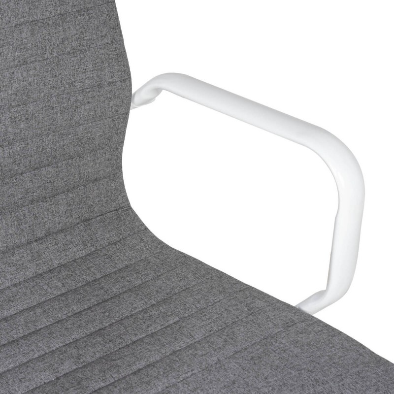 Silla oficina aluminio reclinable con reposabrazos textil gris 57x63x88