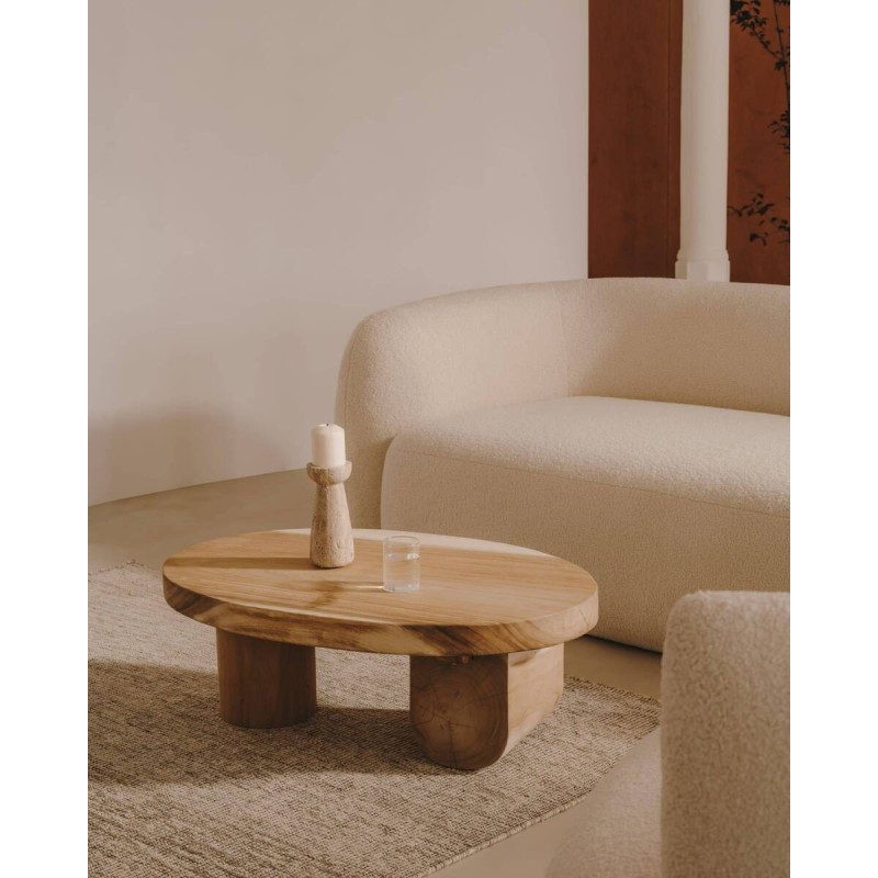 Mesa de centro mosi de madera de mungur 90x60cm