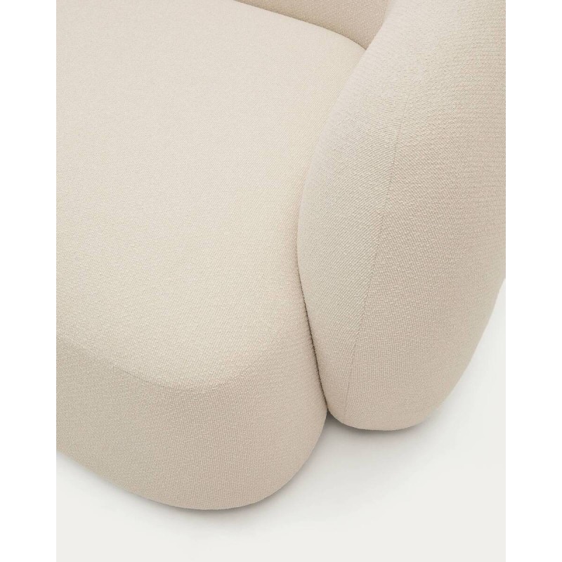 Sofá modular Martina 3 plazas de chenilla con chaise longue izquierdo color crudo 287 cm.