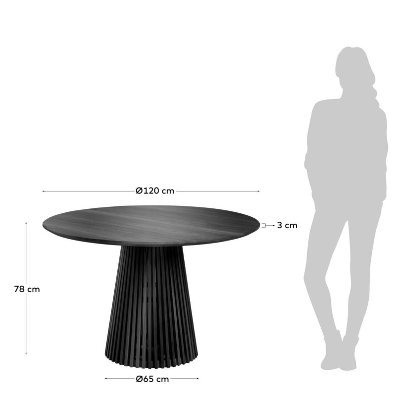 MESA JEANETTE Ø 120 CM NEGRO