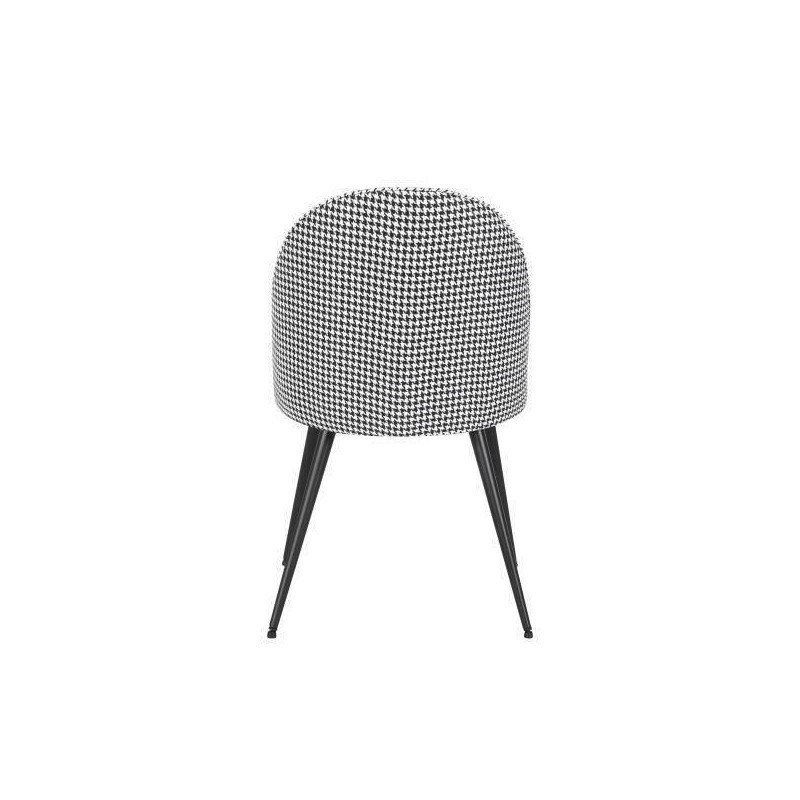 SILLA AMIRA COLOR NEGRO RESPALDO PATA DE GALLO 48.5x53x83.5cm