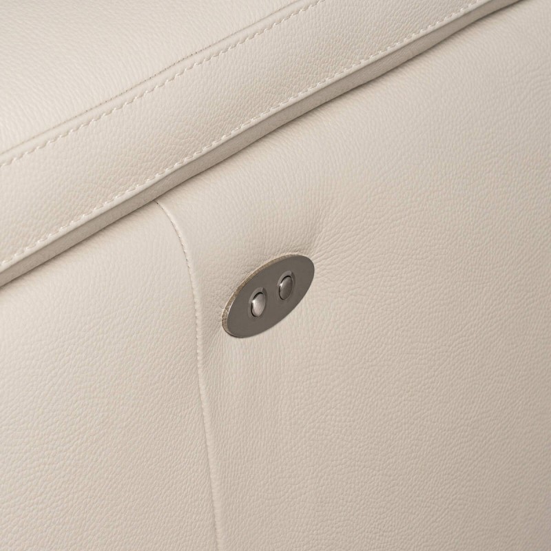 Sofá Riccardo Relax Eléctrico 3 Plazas en Piel Beige 220 cm
