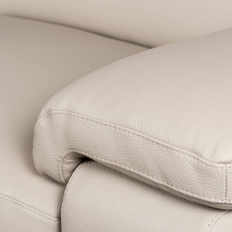 Sofá Riccardo Relax Eléctrico 3 Plazas en Piel Beige 220 cm