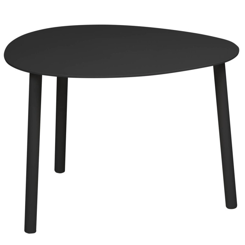MESA DE CENTRO DE EXTERIOR NEGRO 56x45x40cm