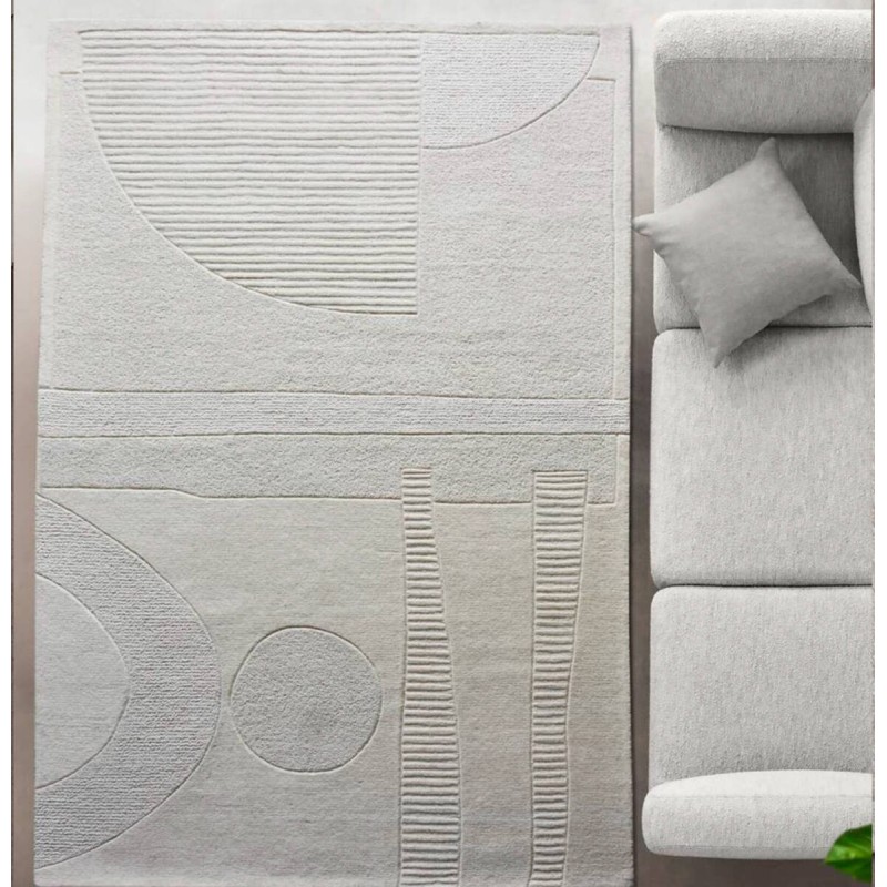 Alfombra cissus de lana marfil 190x290cm