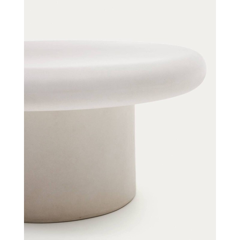 MESA DE CENTRO ADDAIA DE CEMENTO BLANCO 90cm