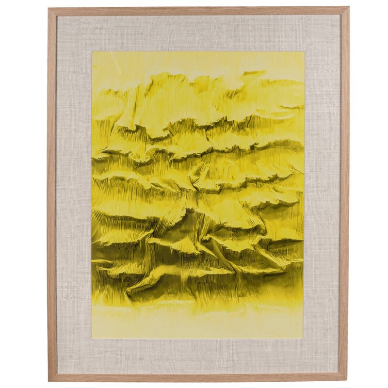 Yellow ruffled picture frame 80x100cm
