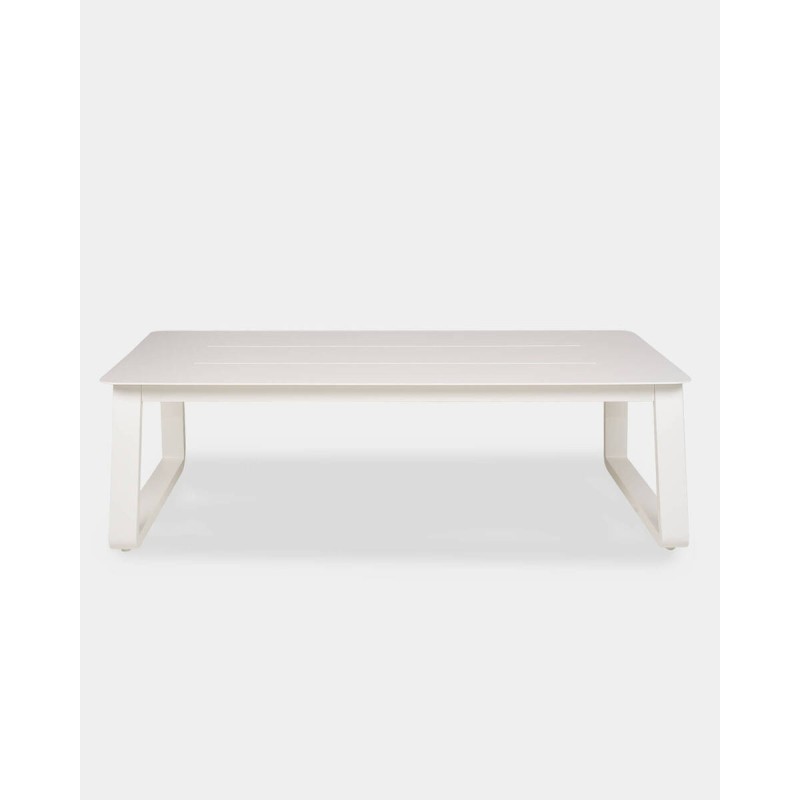 MESA DE CENTRO NAPPA DE ALUMINIO BLANCO 110x60x34cm