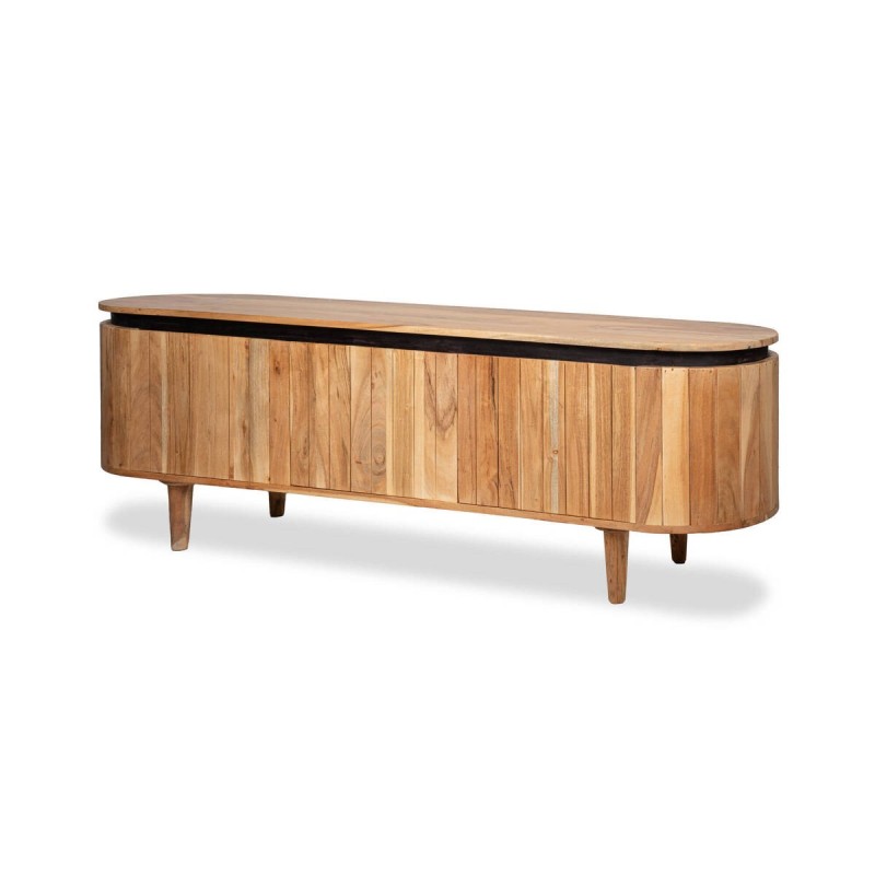 Marea TV stand in natural acacia wood, 160x40x55cm