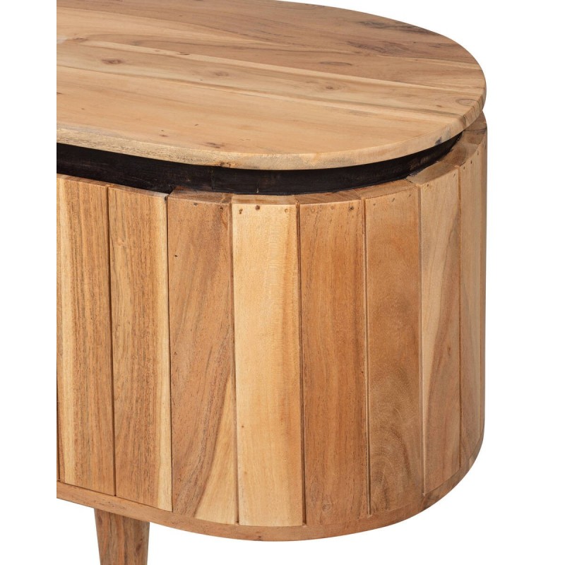 Marea TV stand in natural acacia wood, 160x40x55cm