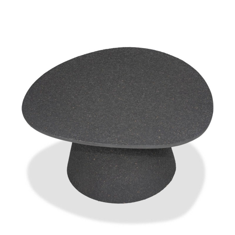 Mesa de centro caliza de microcemento gris oscuro 80x42 cm