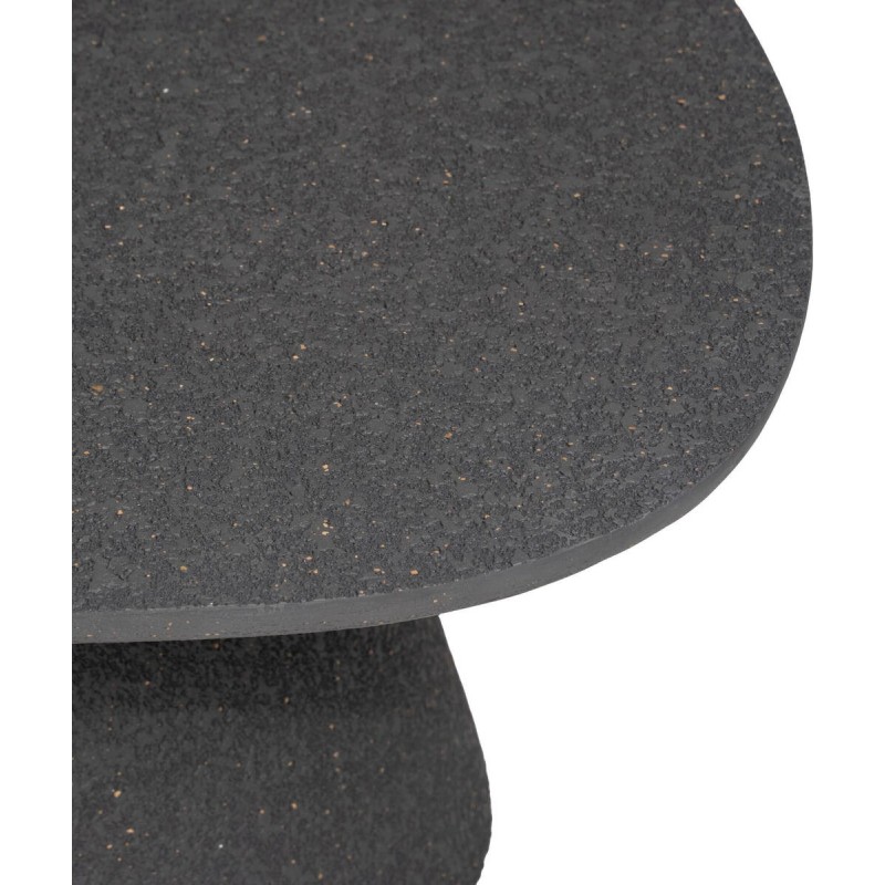 Mesa de centro caliza de microcemento gris oscuro 80x42 cm
