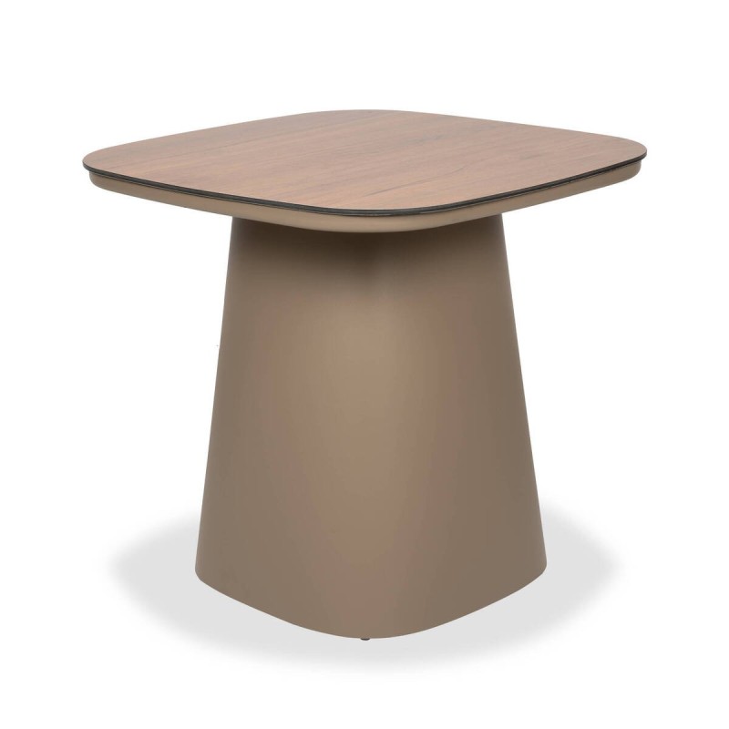 Roma aluminum terrace side table 55x52 cm