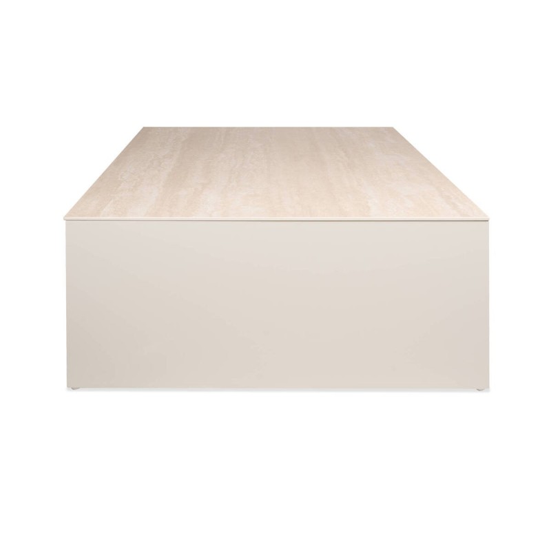 Rio coffee table with ceramic top and teak magazine rack 150x80cm
