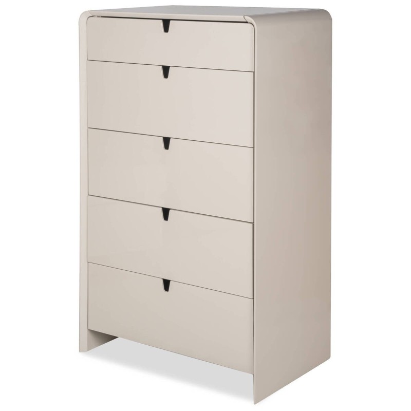 Modern Axis dresser, glossy light grey lacquer, 70x43x119cm