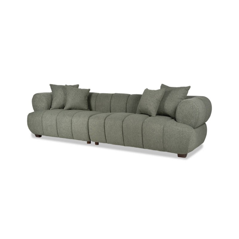 Sofá wave verde oliva 4 plazas 283x96x67 cm