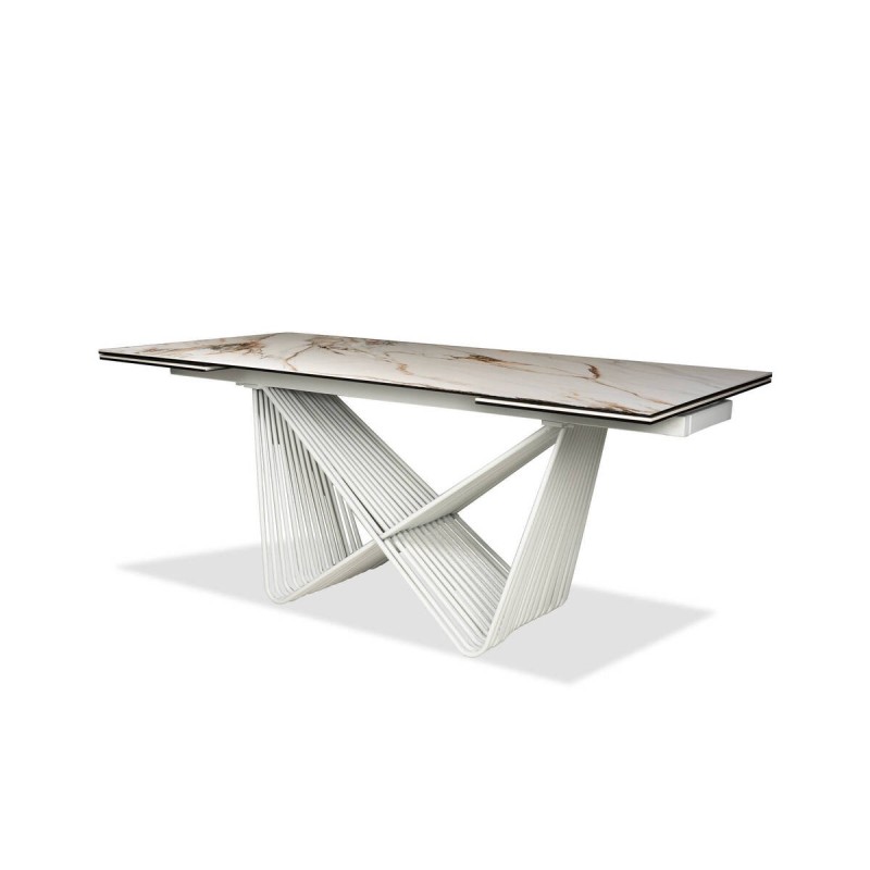Mesa de comedor extensible mulinxi con tapa de cerámica 270/180x90x76cm