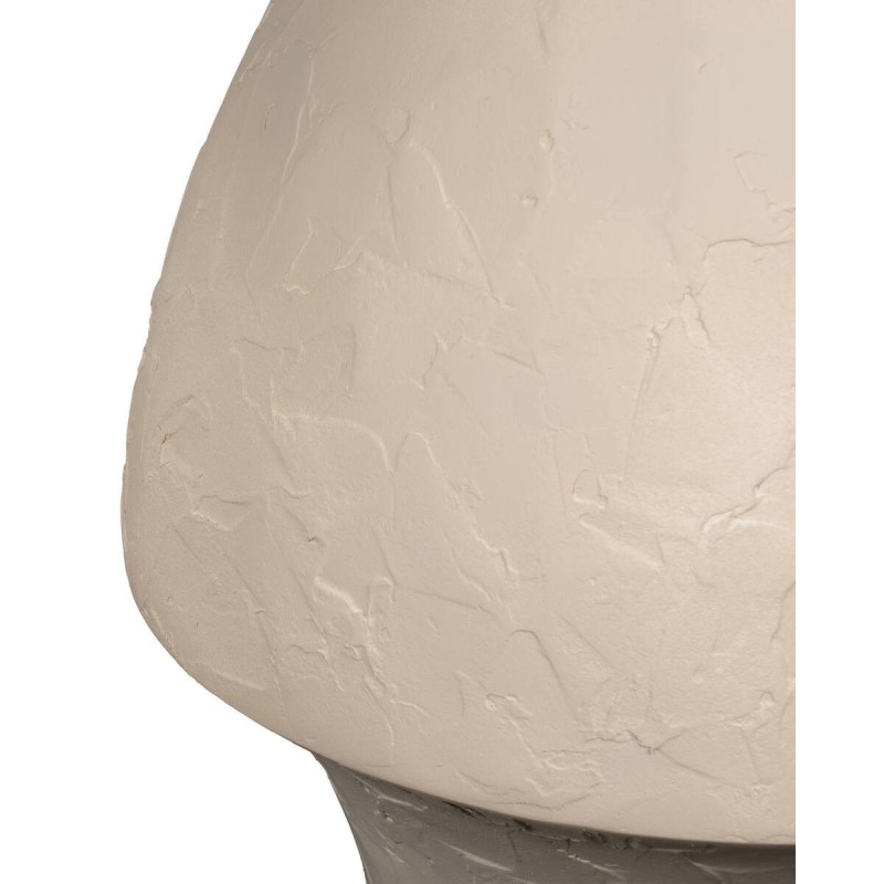 Dorian ceramic table lamp with textures and shade in beige and terracotta 35x65cm