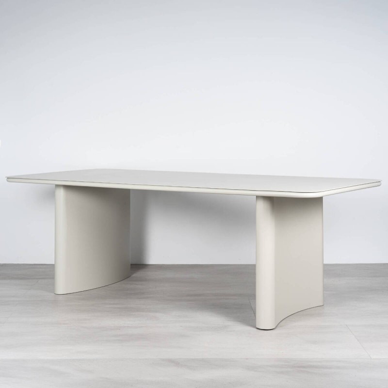Mesa de Comedor Exterior Cordelia Aluminio Gris Seda 220 cm