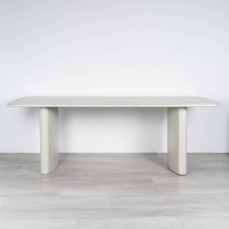 Mesa de Comedor Exterior Cordelia Aluminio Gris Seda 220 cm