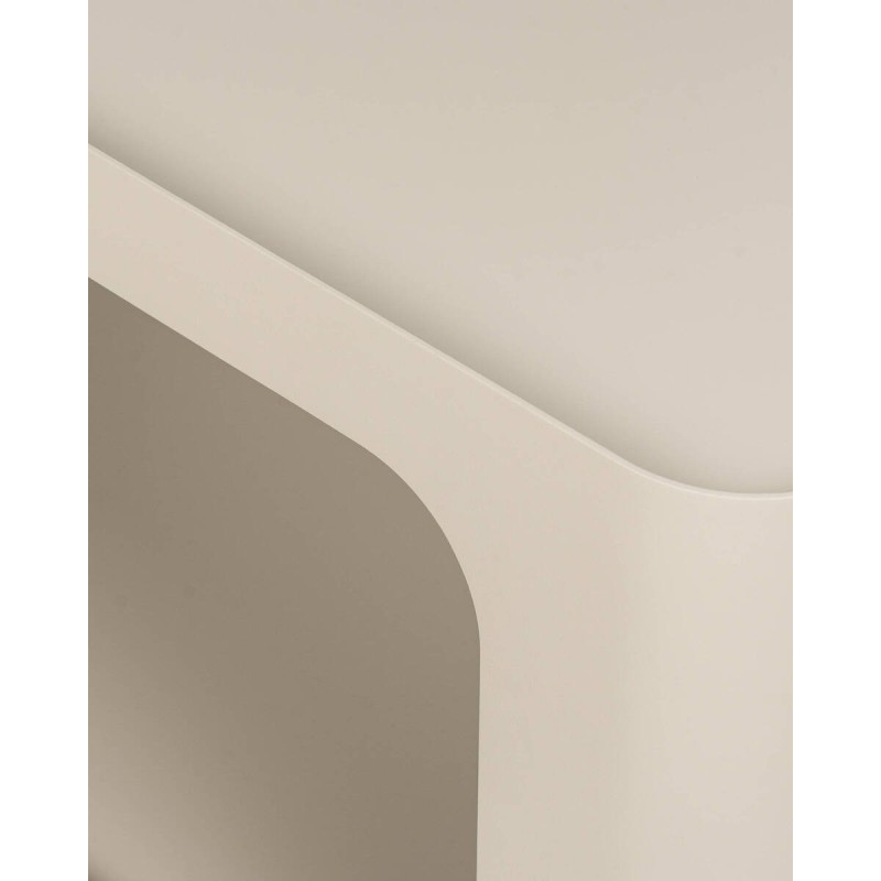Orin modular aluminum coffee table in silk grey finish 100x55x37cm