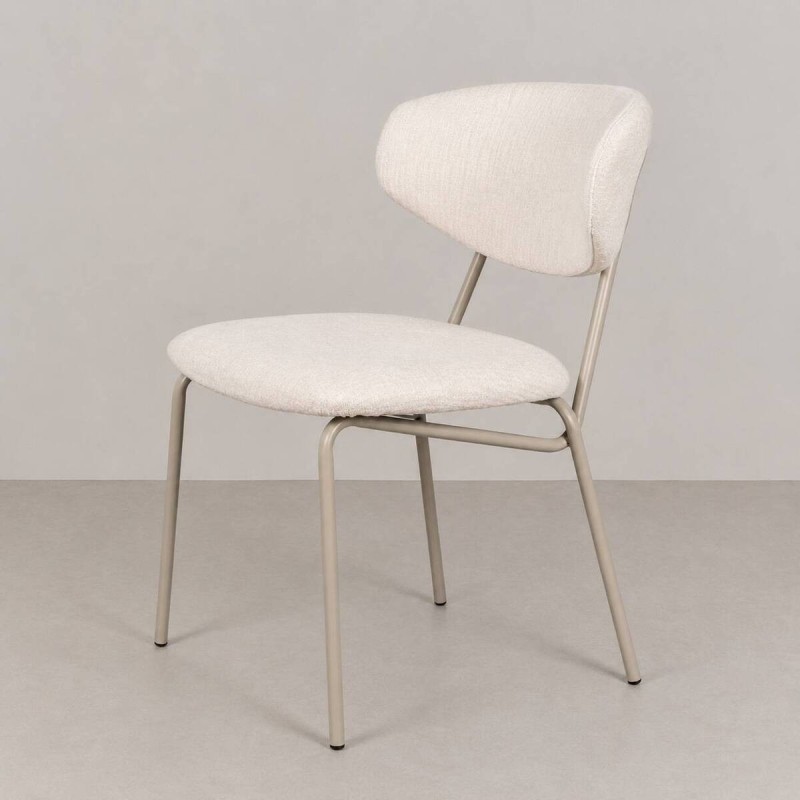 Arven chair upholstered in beige with metal frame