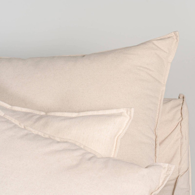 Avola Sofa with Left Chaise Longue 290 cm – Linen and Cotton Beige