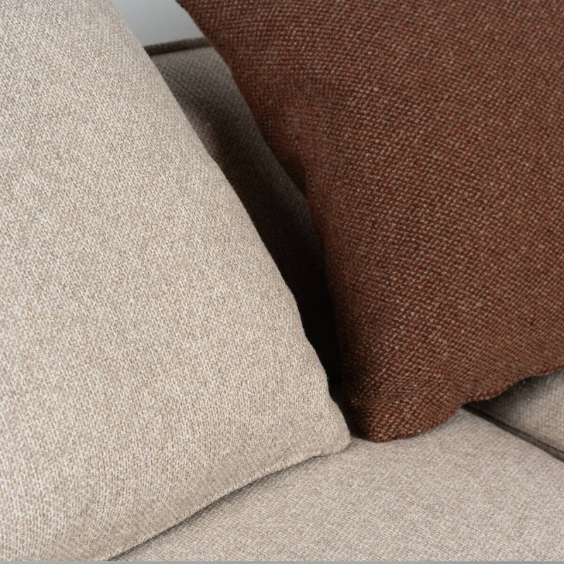 Aura curved modular sofa, beige, left chaise longue, 305 cm