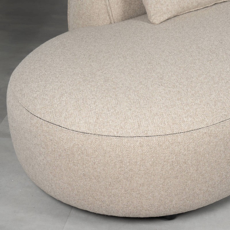 Aura curved modular sofa, beige, left chaise longue, 305 cm