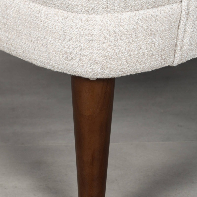 Ceres light grey armchair with wooden legs
