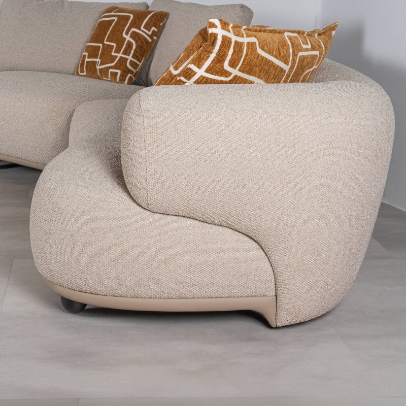 Solun Modular Sofa Upholstered in Arena Loop with Chaise Longue