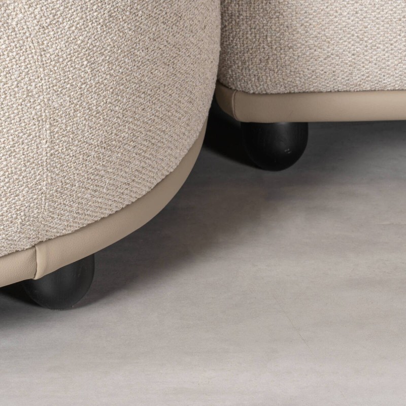 Solun Modular Sofa Upholstered in Arena Loop with Chaise Longue