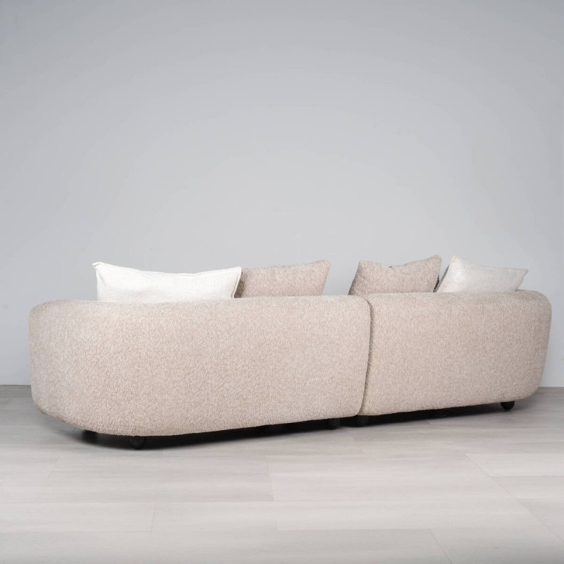 Kale modular sofa, 4 seats, in sand fabric