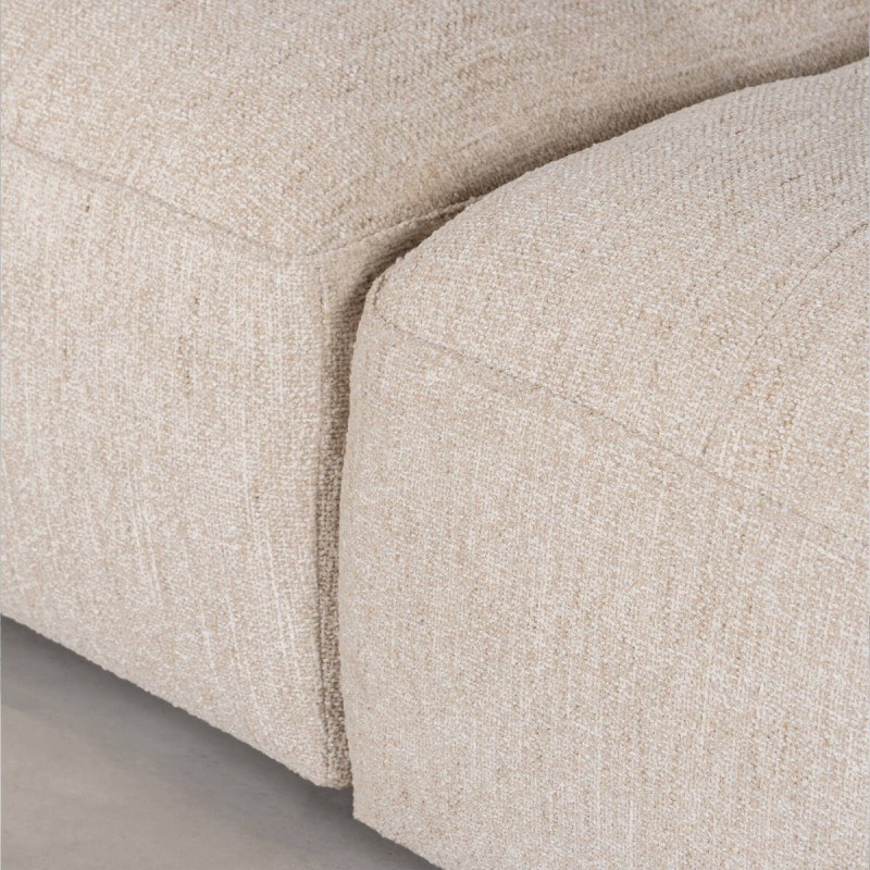 Sofá Delos con Chaise Longue Izquierdo Tapizado Beige 340cm