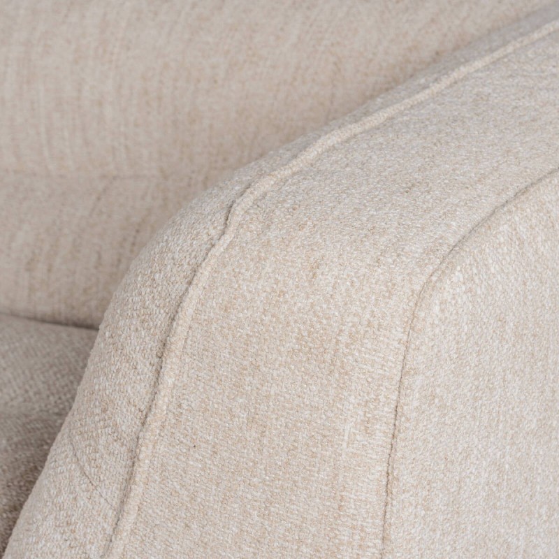 Delos sofa with left chaise longue, beige upholstery, 340cm