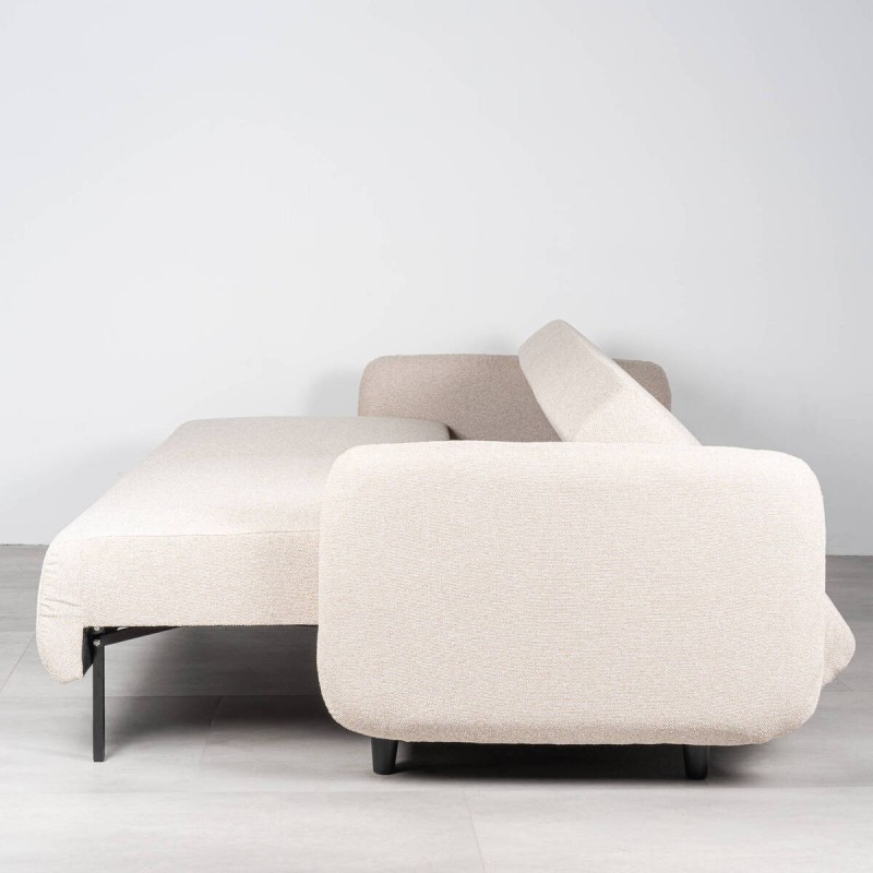 Orinoco Sofa Bed Upholstered in Beige 3 Seater 210 cm
