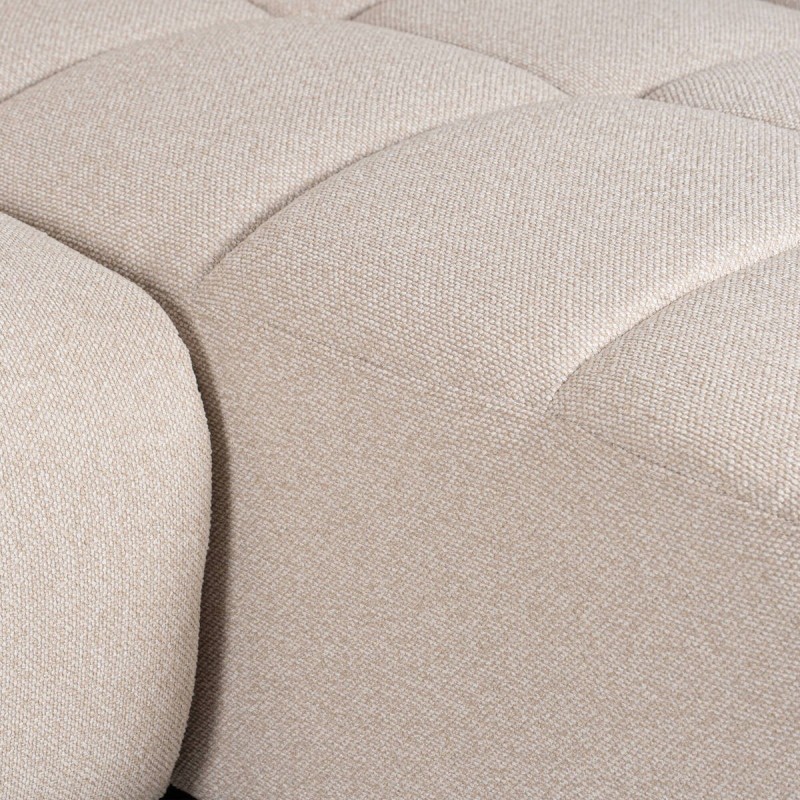 Sofá Cama Sepik con Chaise Longue Derecha Tapizado en Beige 250 cm
