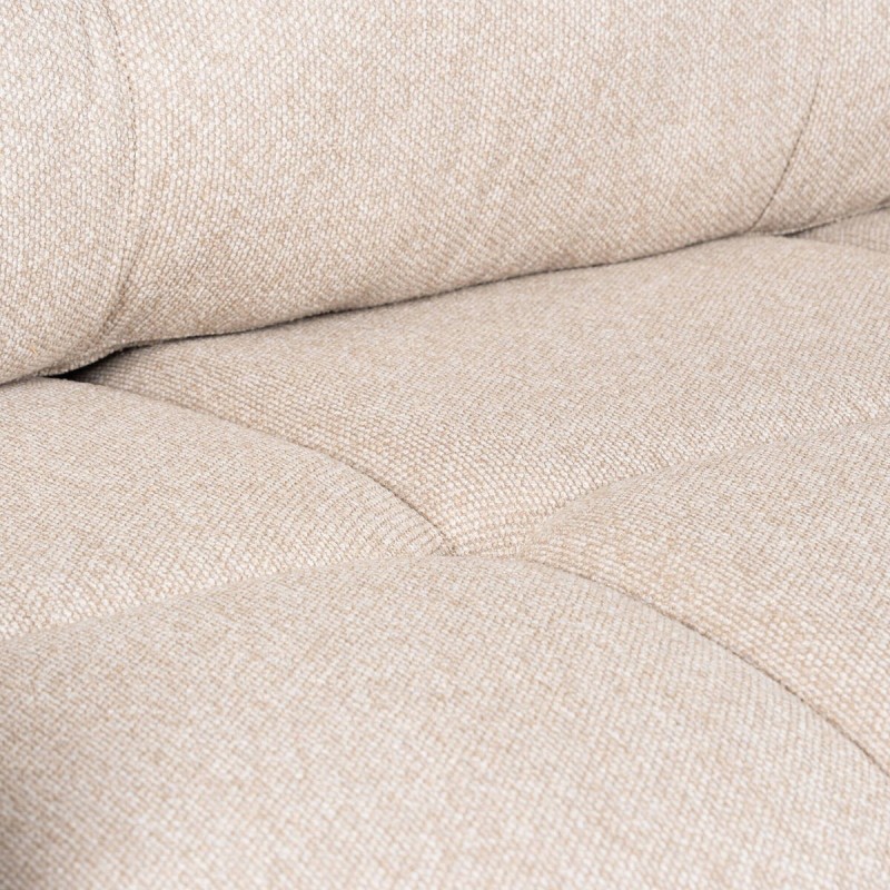 Sofá Cama Sepik con Chaise Longue Derecha Tapizado en Beige 250 cm