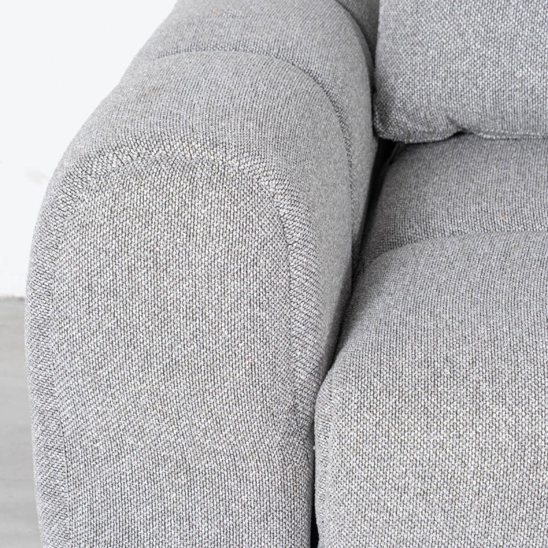 Sepik Sofa Bed with Right Chaise Longue Upholstered in Grey 250 cm