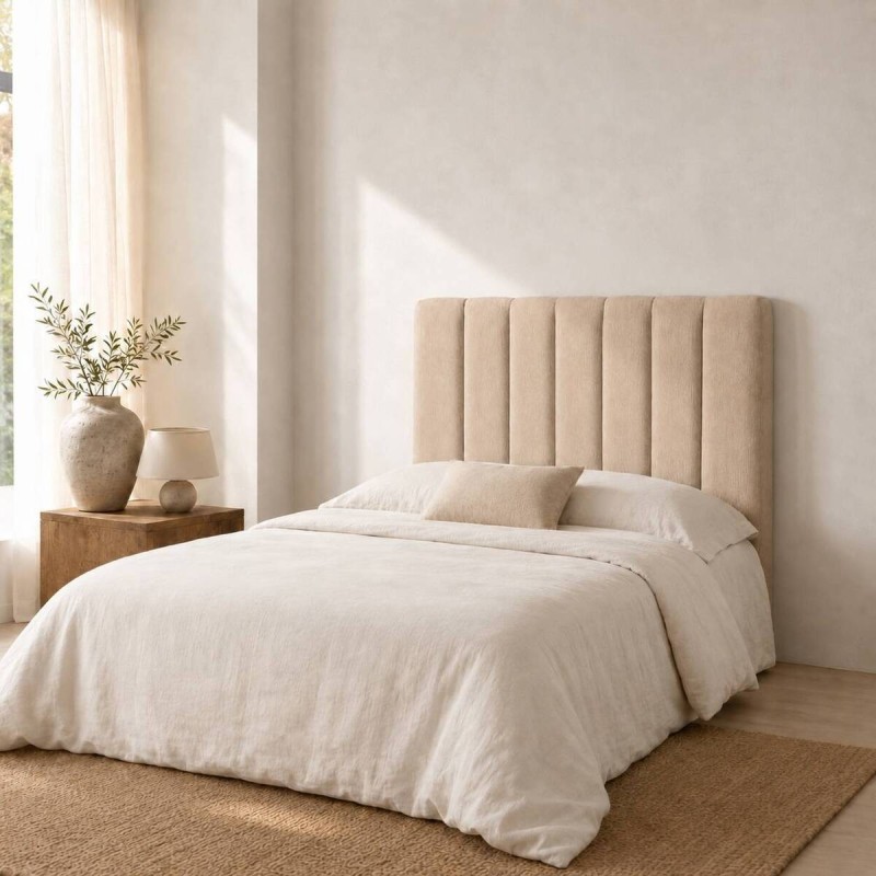 Nara Headboard Upholstered in Beige Chenille for 90cm Bed