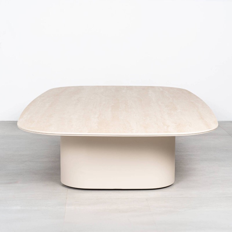 Borneo Terrace Coffee Table with Sand Beige Ceramic 150cm