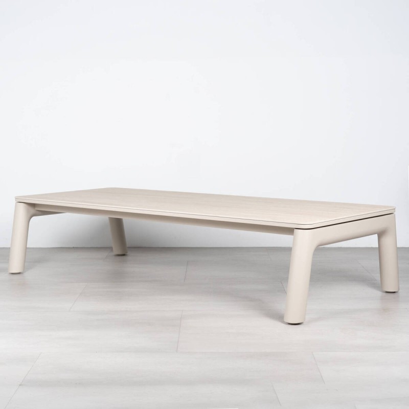 Cuanza Terrace Coffee Table with Sand Beige Ceramic 180cm