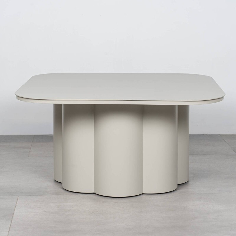 Paxos Square Coffee Table Aluminum Silk Grey 73 cm