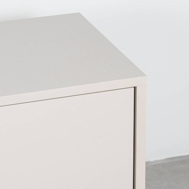 Line TV unit 200 cm in matte ivory